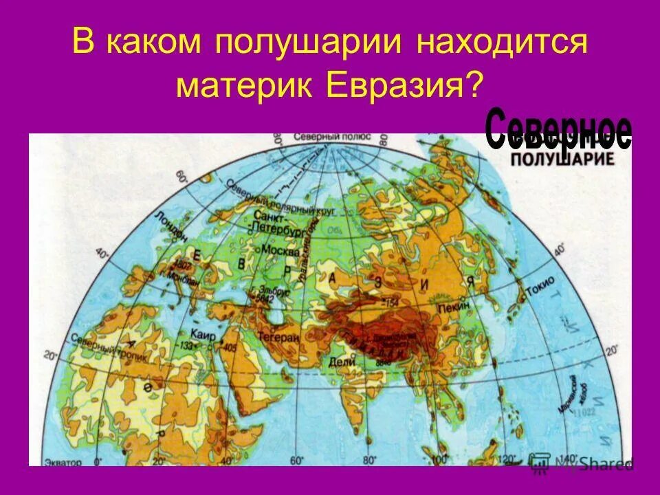 Китай какое полушарие. Евразия полушарие. Евразия Западное полушарие. В каком полушаоиинаходится. Восточное полушарие Евразии.