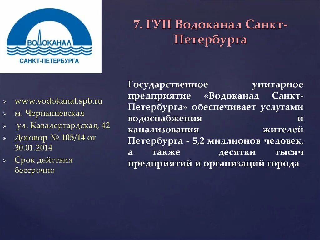 Spb info. ГУП Водоканал. Водоканал Санкт. ГУП Водоканал СПБ. Водоканал презентация.