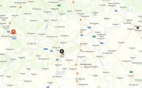 Время в пути до тулы