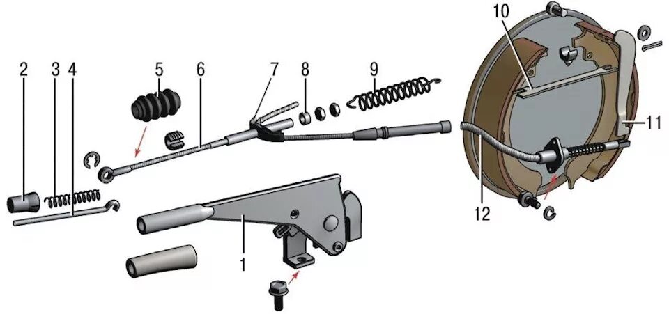2 рычага стояночных тормозов. Привод ручного тормоза Нива Шевроле. Привод ручного тормоза Нива 2131. Схема ручного тормоза Niva Chevrolet. Задний стояночный тормоз Нива Шевроле.