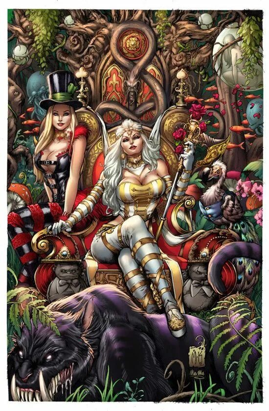 Grimm fairy tales zenescope 18 алиса. Grimm fairy tales алиса и шляпник. Wonderland комиксы. Grimm fairy tales return to wonderland. Grimm fairy tales шляпник.