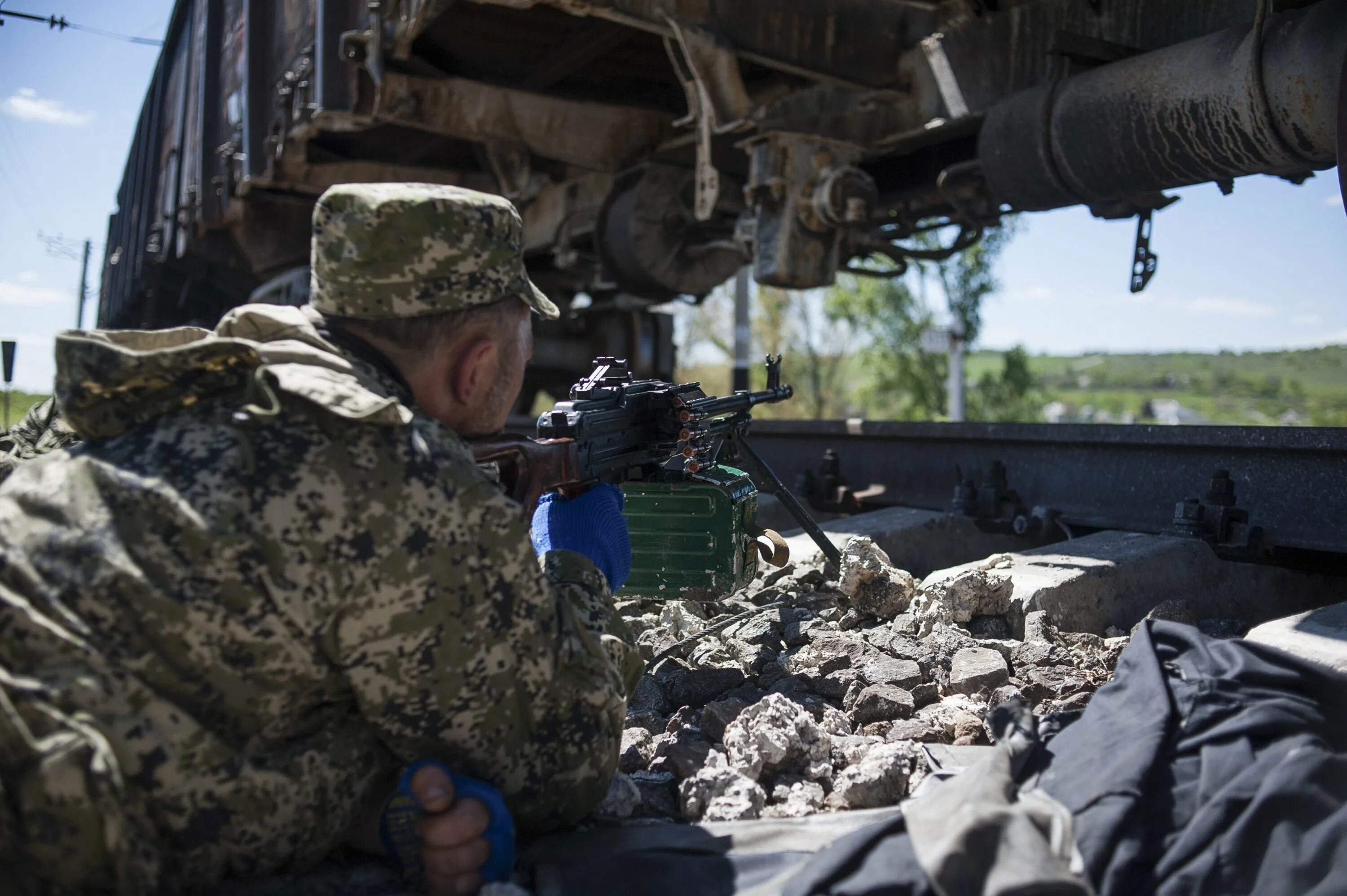 Боевые действия на Донбассе.