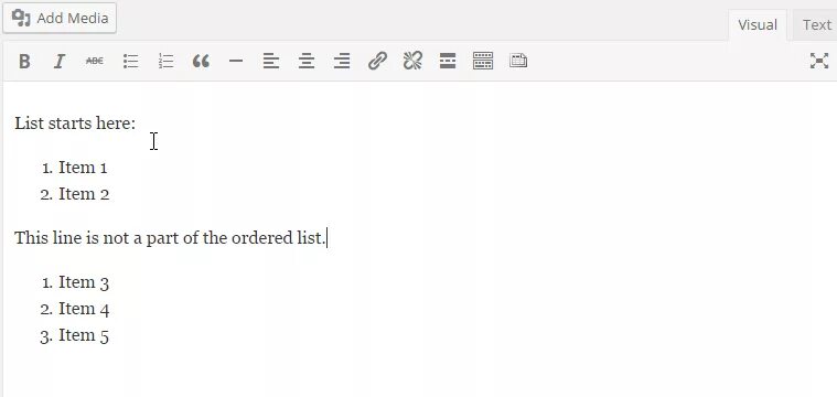 Continue the lists