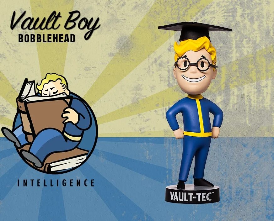 Vault boy интеллект. Vault boy Bobblehead Intelligence. Fallout Vault boy Intelligence. Fallout Vault boy Bobblehead Series 2.