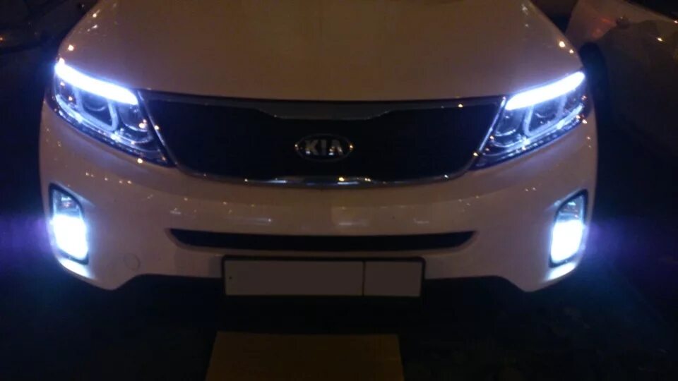 Лед ПТФ Kia Sorento XM FL. Kia Sorento XM лампы противотуманки. Led ПТФ Киа Соренто 2. Светодиодные ПТФ Киа Соренто хм. Ксенон соренто