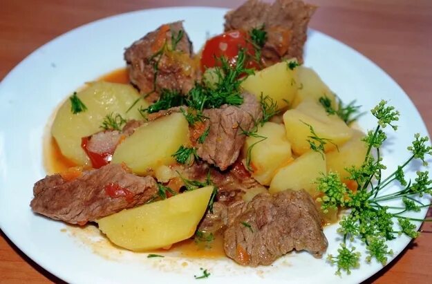 Жаркое из говядины по-домашнему рецепт - Европейская кухня: Основные блюда. "Еда