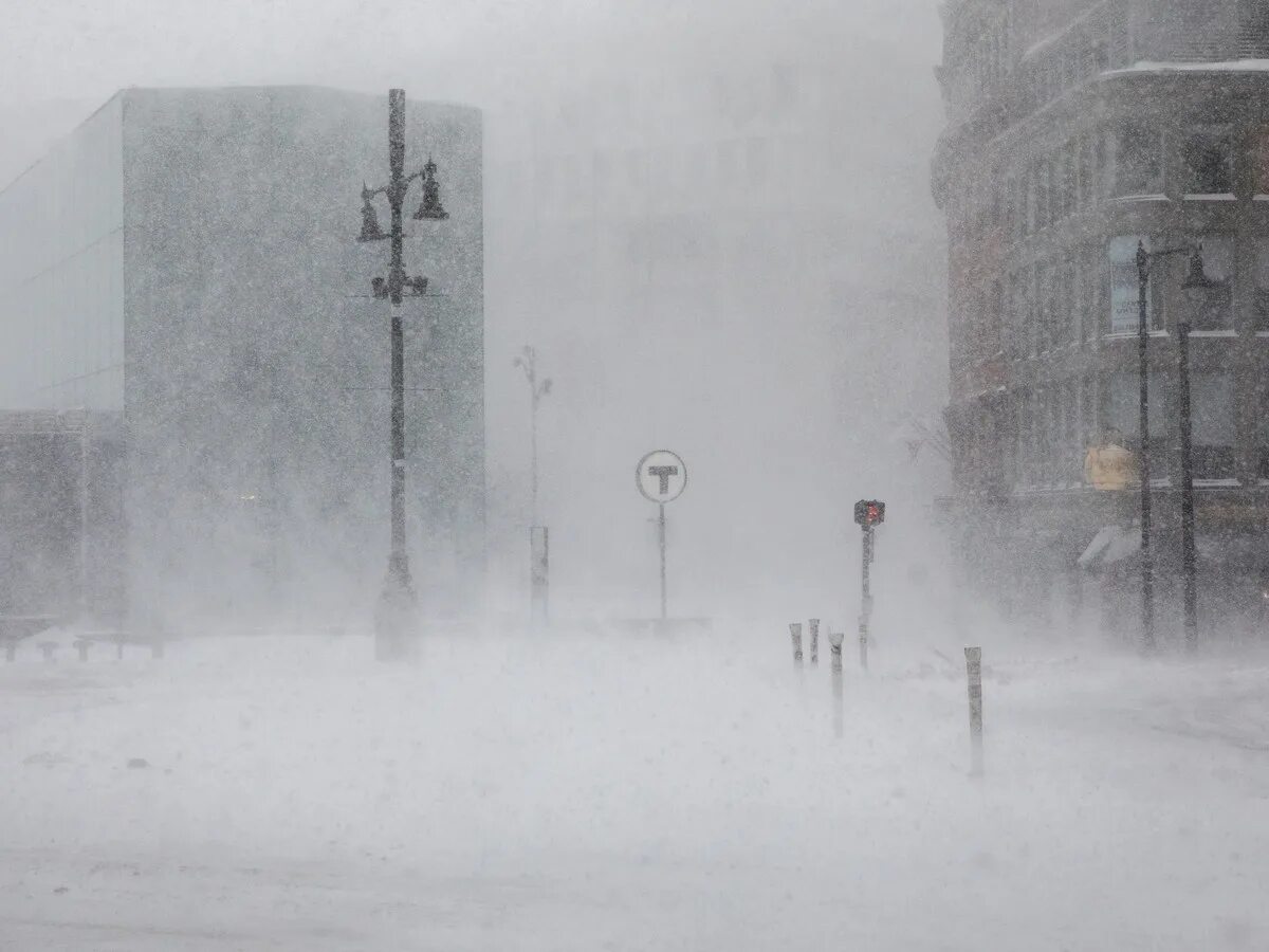 Метель в США. Блиццард ветер. Heavy Snow Storm. Winter in Northeastern us.