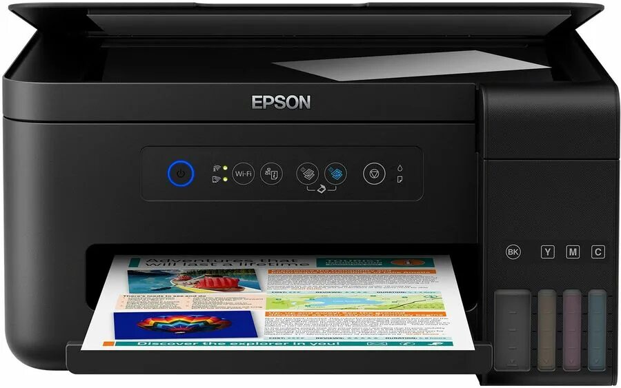Струйный принтер с wifi. Принтер epson l4150. мфу струйное epson l6160. мфу epson l4150, черный. epson l4150, цветн., a4.
