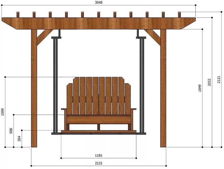 Качель Садовая деревянная чертежи. Пергола габариты: 5х3х3м. Сендивуд пергола с качелей. Пергола с лавочкой чертеж.