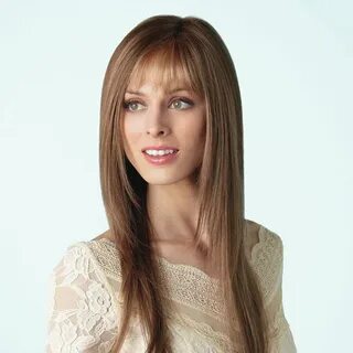 Каскад на длинные волосы с прямой челкой
