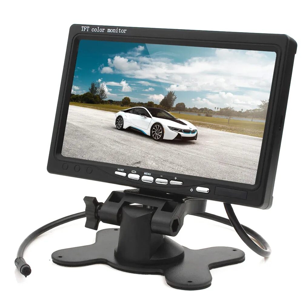 Монитор tft color. Монитор tft lcd 7 дюймов. tft lcd color monitor 7 дюймов. tft color monitor автомобильный 7 разъём. монитор 7&quot; для авторегистраторов с аудио mm-lcd007-a.