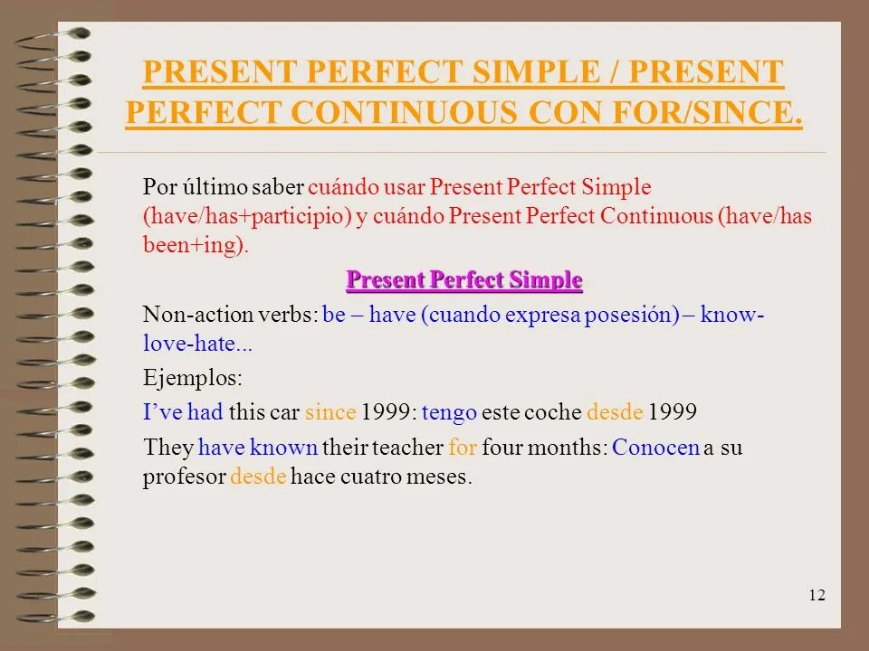 Present perfect Continuous for since. Present perfect simple for and since. For в презент Перфект. Since for present perfect.