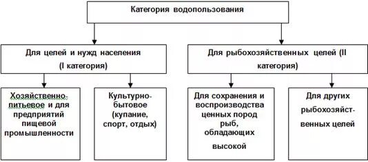 Категории водопользования водных объектов. Классификация категорий водопользования. Категории водных объектов по видам водопользования. Объекты 1 категории водопользования. Категории водопользования