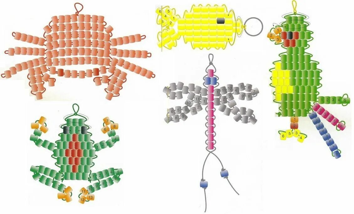 Схемы для бисероплетения. Как плести из бисера для начинающих фигурки. Как сплести из бисера животных для начинающих схемы. Как плести из бисера для начинающих фигурки. Как плести из бисера для начинающих фигурки.