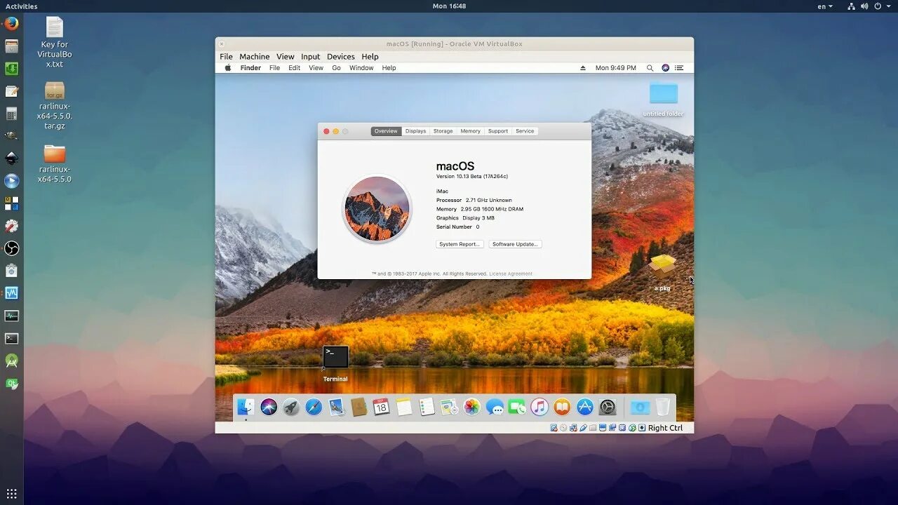 Как установить high sierra. VIRTUALBOX Mac os. Mac os x VIRTUALBOX. Установка Mac os. Mac os Sierra Virtual Box.