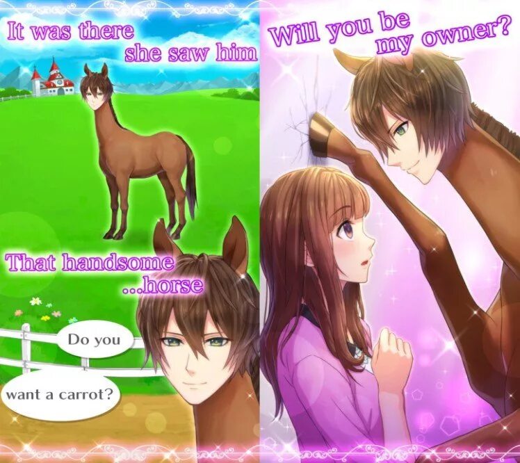 In my horse. Принц лошадь новелла. my horse prince игра. отоме игра с лошадью. парень конь игра.
