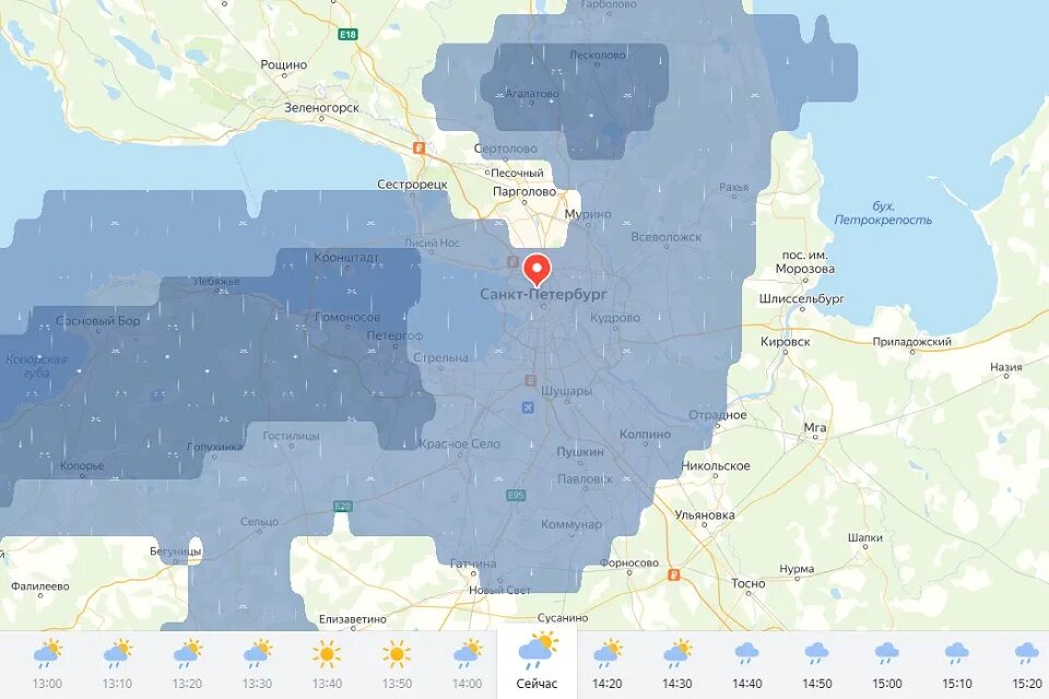 Погода в петербурге на карте