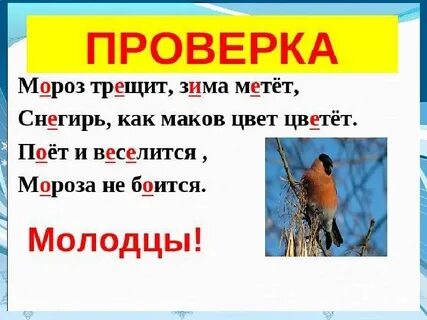Звуки слова снегирь