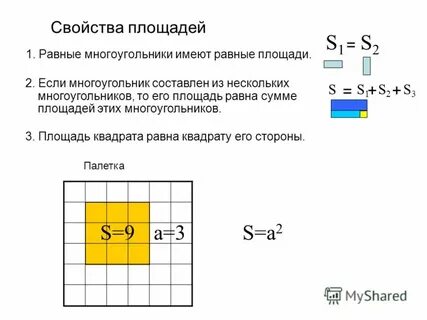Свойства площадей 8 класс