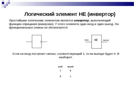 Логические элементы примеры