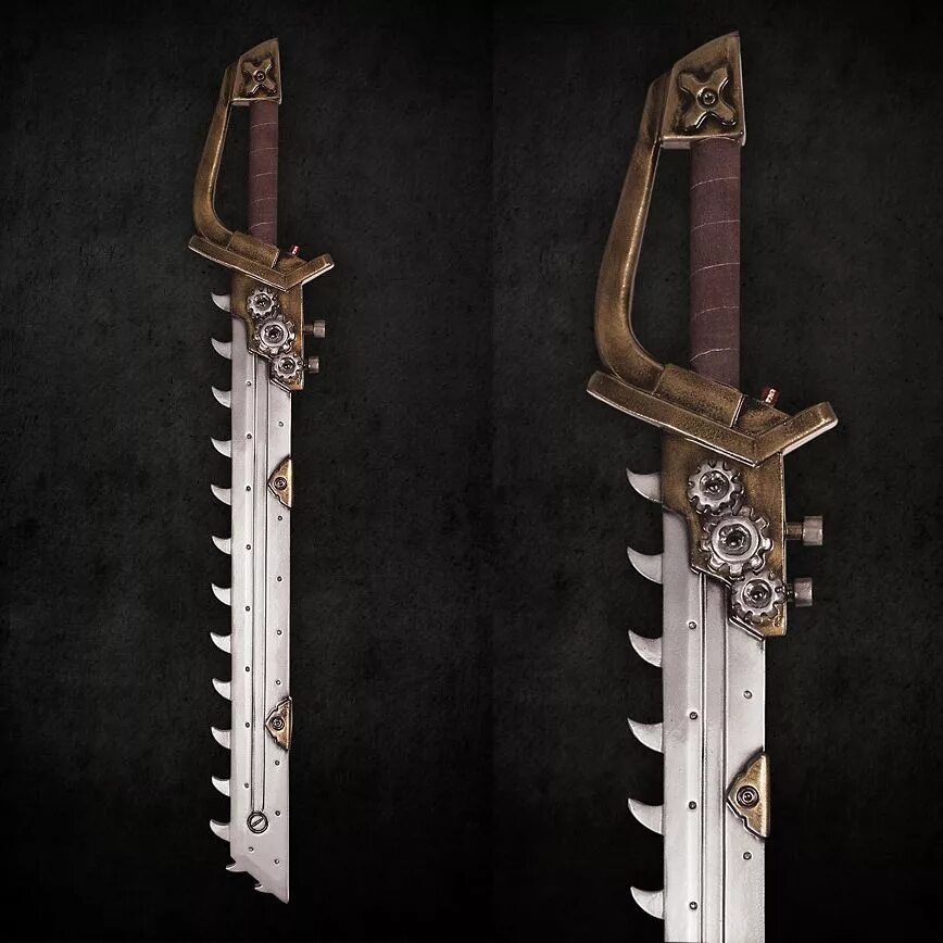 Стимпанковский меч. Ганблейд 19 века. Цепной меч warhammer 40000. Ганблейд стимпанк. Стимпанк оружие меч.