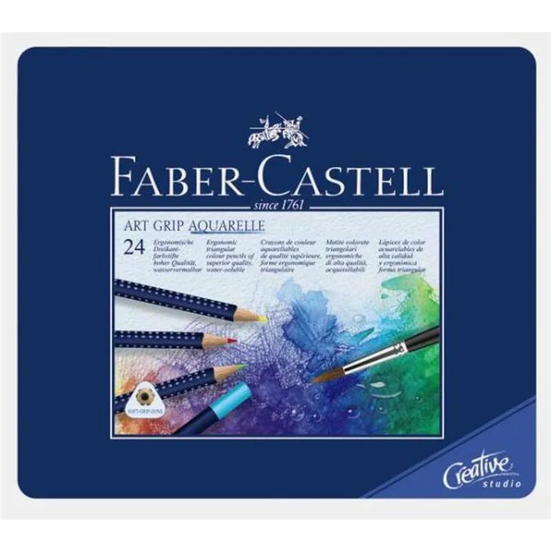 Faber castell акварельные. Faber Castell Акварельные карандаши 24 цвета. Карандаши Faber Castell Art Grip. Faber Castell Art Grip Акварельные карандаши. Art Grip Aquarelle набор.