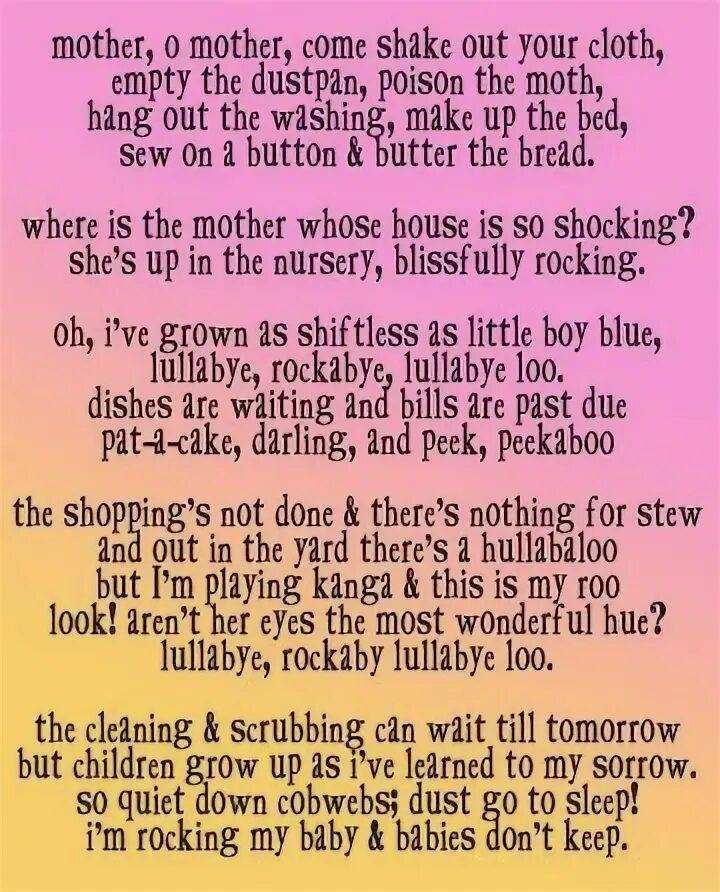 Daughter mothers перевод. Mommy poem for Babies.