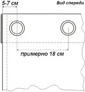 Люверсы через какое расстояние