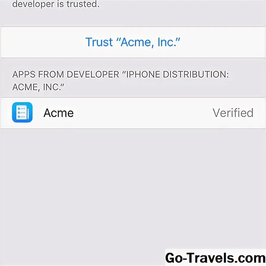 Доверять приложению ios