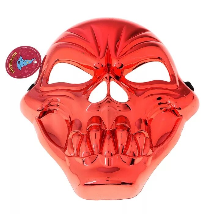 Купить красные маски. Маска пластиковая. Карнавальная маска «череп».