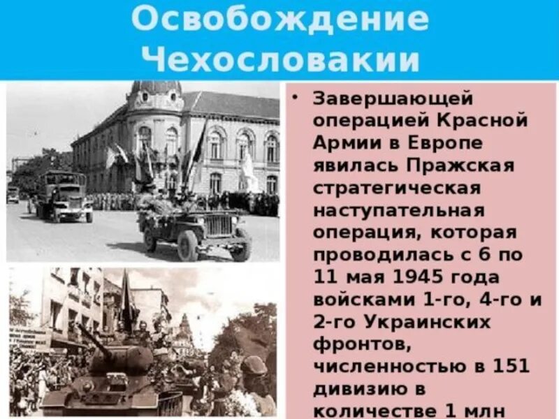 Освобождение ссср и стран восточной европы. Пражская операция 1945 освобождение Чехословакии. Освобождение столицы Чехословакии Праги. Пражская операция май 1945 год освобождение Чехословакии. Освобождение стран Европы советскими войсками.