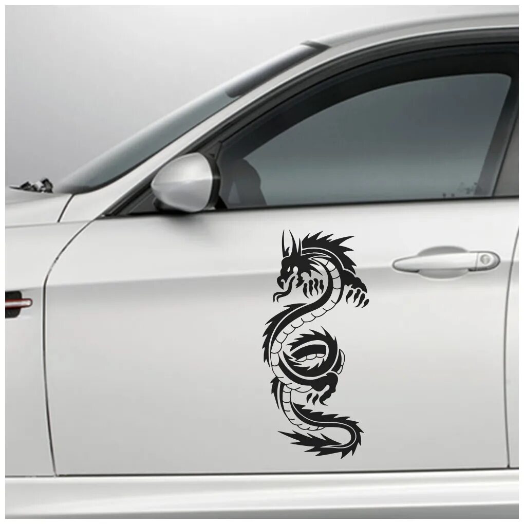 силиконовая наклейка на окно дракон