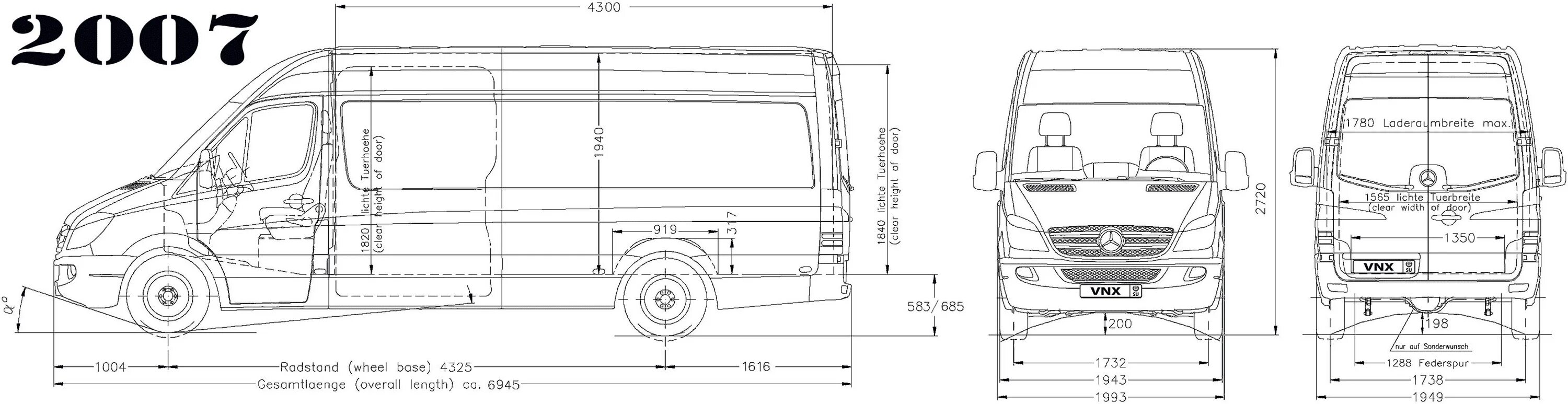 Мерседес спринтер классик размеры. Mercedes-Benz Sprinter 2008 габариты. Mercedes-Benz Sprinter 2007 габариты. Mercedes-Benz Sprinter 906 габариты. Mercedes-Benz Sprinter 316 габариты кузова.