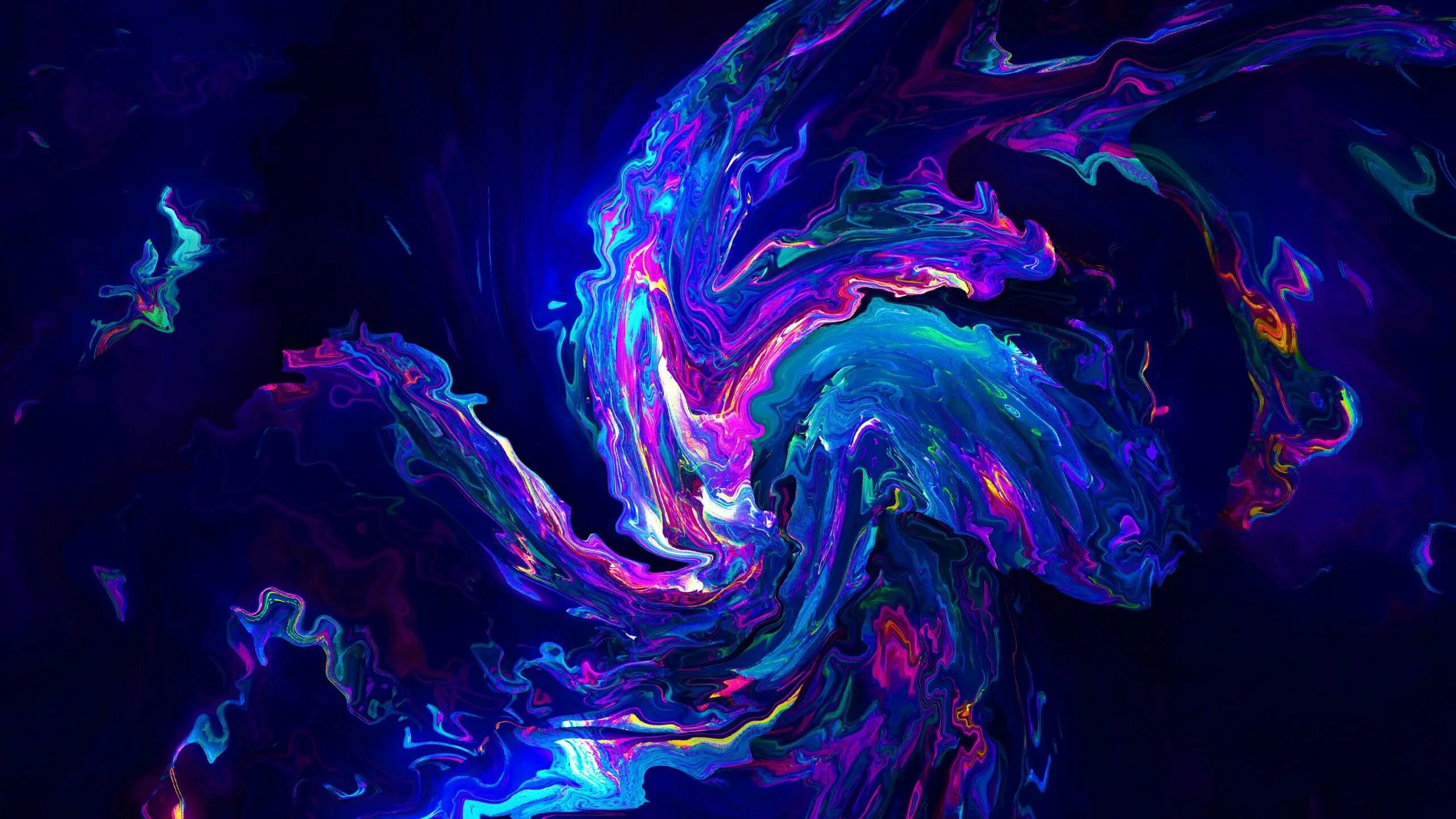 Фон 16. Абстракция. Неоновые разводы. Amoled обои. Абстрактные обои.