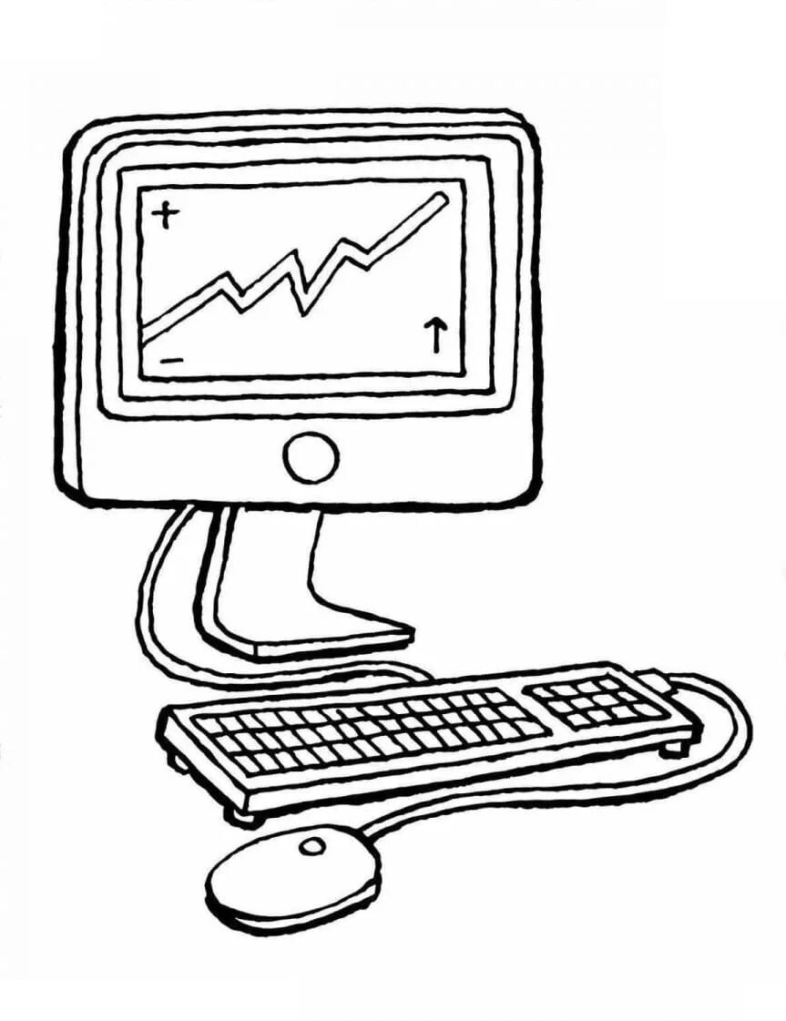 Компьютер раскраска распечатать. Раскраска компьютер. Компьютер для разукрашивания. Компьютер раскраска для детей. Рисование на компьютере.