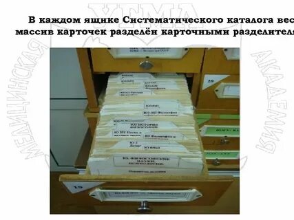 Карточки систематического каталога