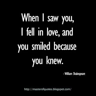 But when i saw you