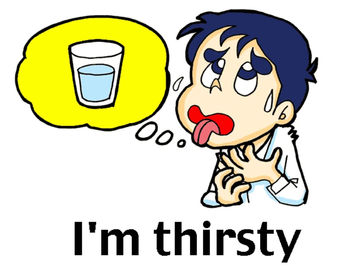 Жажда рисунок. Смайлик жажда. Смайлик thirsty. Thirsty Flashcard. Is was very thirsty