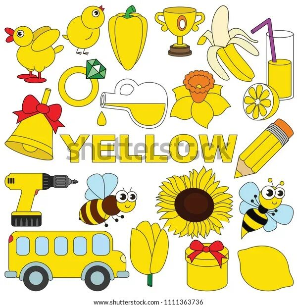 Colors and objects. Yellow objects. yellow objects for kids. yellow objects pic. can you name yellow object.