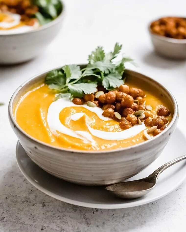 Пюре из нута. Суп пюре с нутом. curried butternut squash soup. суп пюре карри. тыквенный суп с нутом.