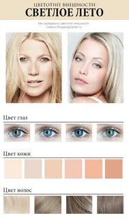 Оттенки для цветотипа лето