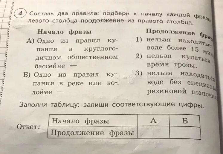Прочитайте подберите заголовок