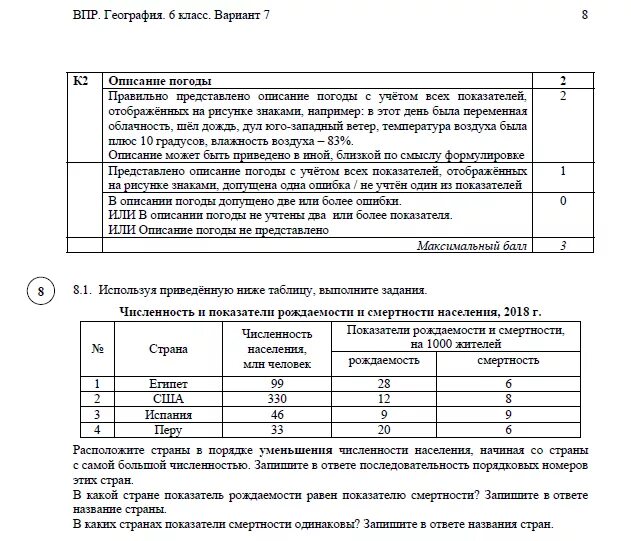 Сдам гиа география 6 класс впр