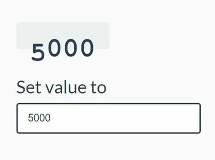 Set value