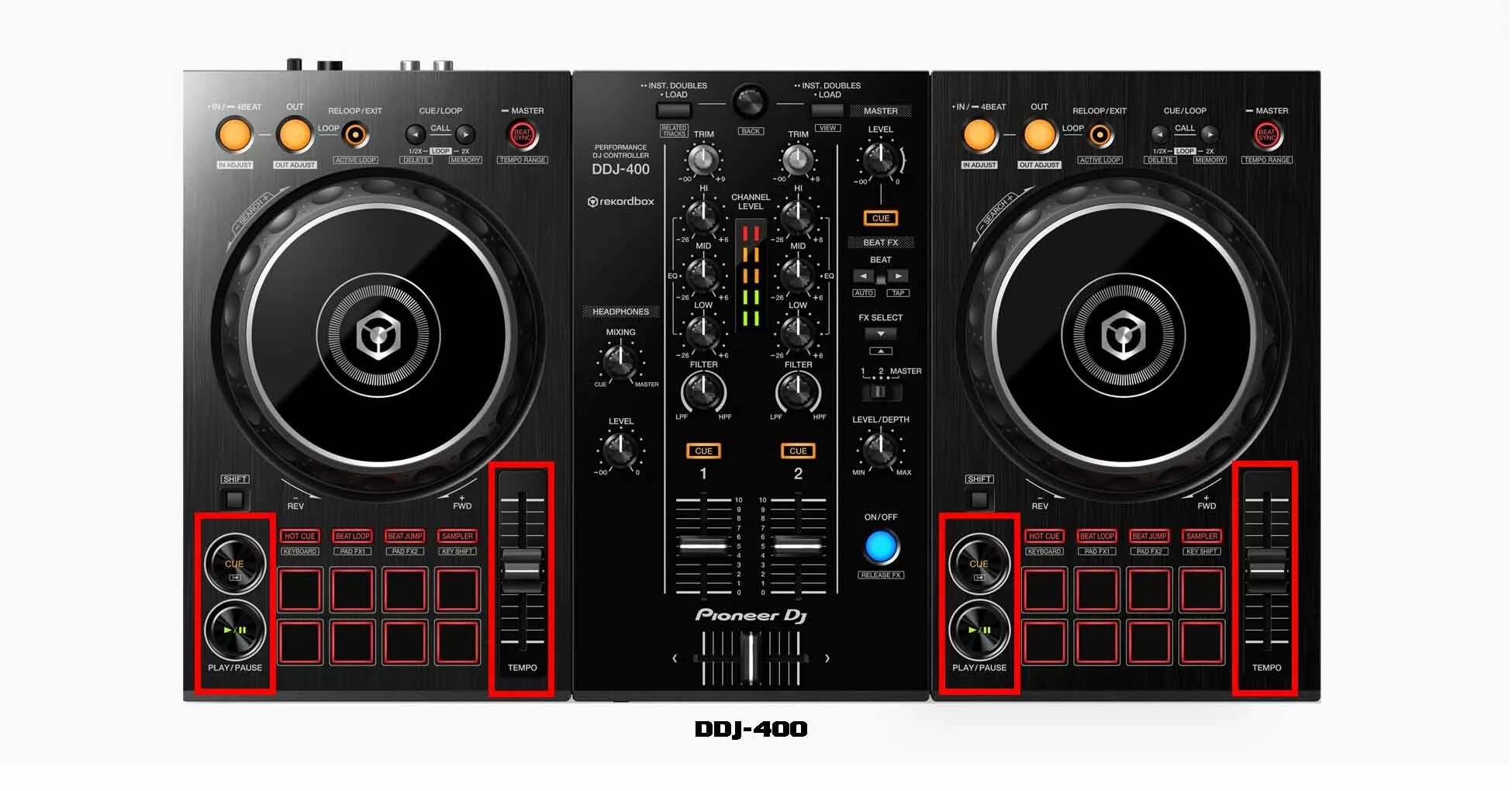 Контроллер ddj 400 купить. DJ-контроллер Pioneer DDJ-400. Pioneer DJ 400 контроллер. DDJ 200. DDJ-400 2-channel DJ.