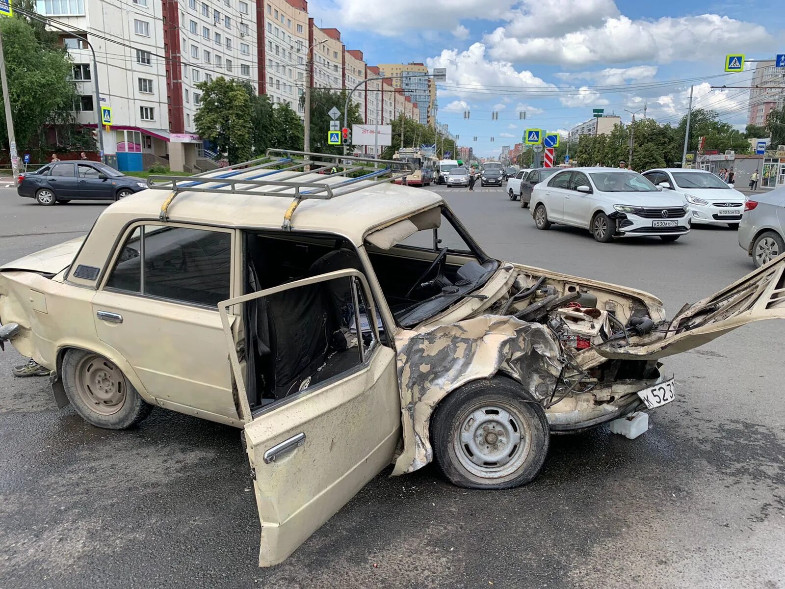 Трагедия в челябинске сегодня. Убитый ВАЗ 2101.