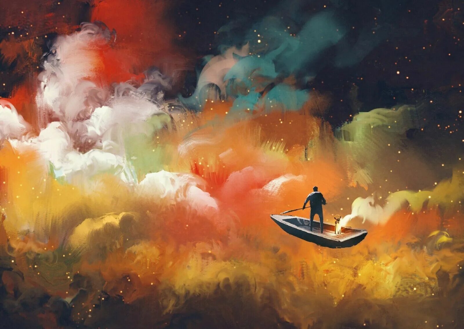 Праздник арт. Абстрактная мечта. Красивый арт. Художник niken anindita. Арт живопись.