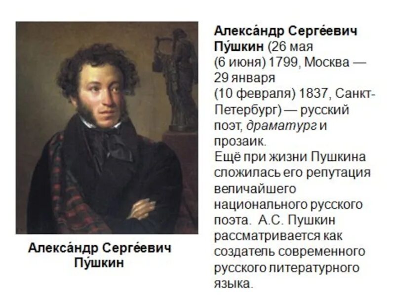 Пушкин был русским писателем