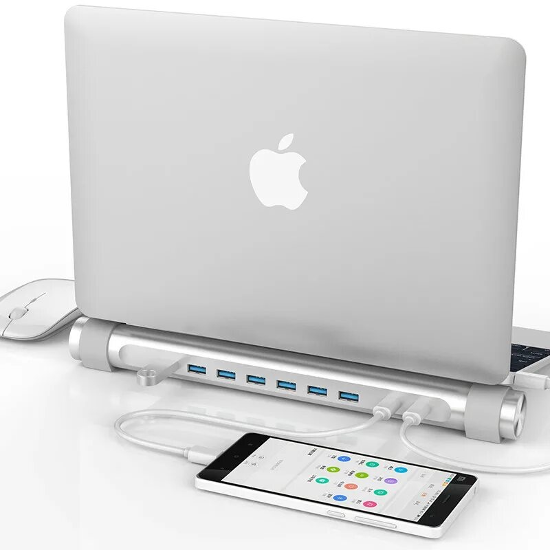 Usb c для macbook. Ноутбуков USB-Type c Hub. Подставка под ноутбук с Type c Hub. Хаб для ноутбука. Тайп си в ноутбуке.