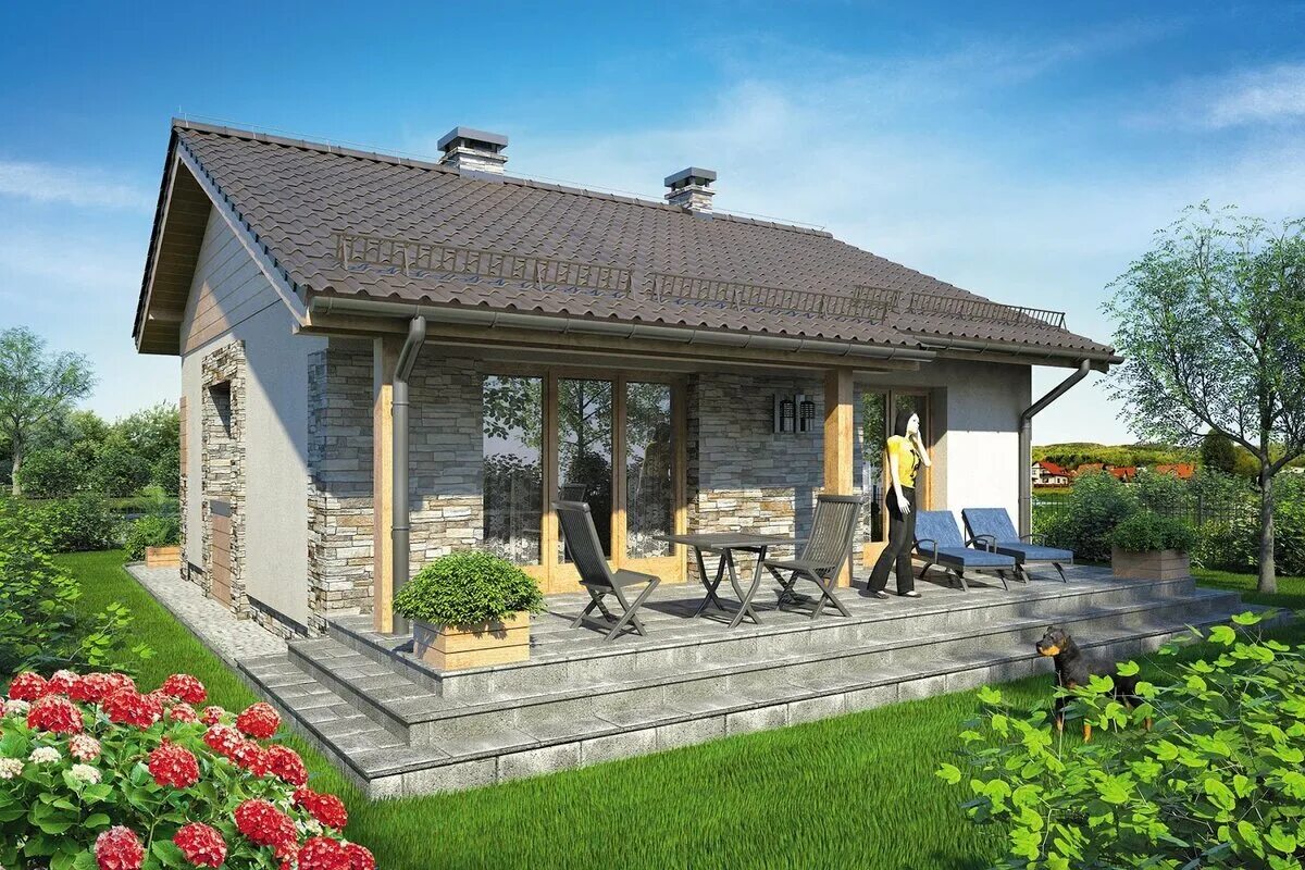 Одноэтажный дом из газоблока. Одноэтажный дом из блоков с террасой. Проекты одноэтажных эдом. Дом 1 этажный с террасой из блоков. Проект z10 одноэтажный дом с мансардой.